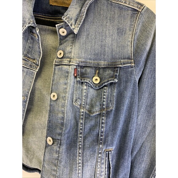 Levi Strauss Denim Trucker Jean Jacket Button Collared Cotton Womens Size Medium - Picture 5 of 16